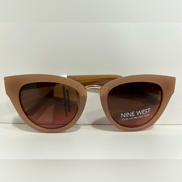 Nine West Cat Eye Sunglasses in Beige/nude color - Picture 1 of 4